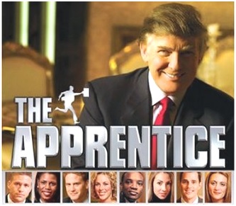 Image of Donald Trump and the contestants of his reality TV show 'The Apprentice'